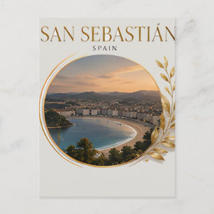 🌊 Reisen nach San Sebastián Bucht Spanien 🇪🇸 Postkarte