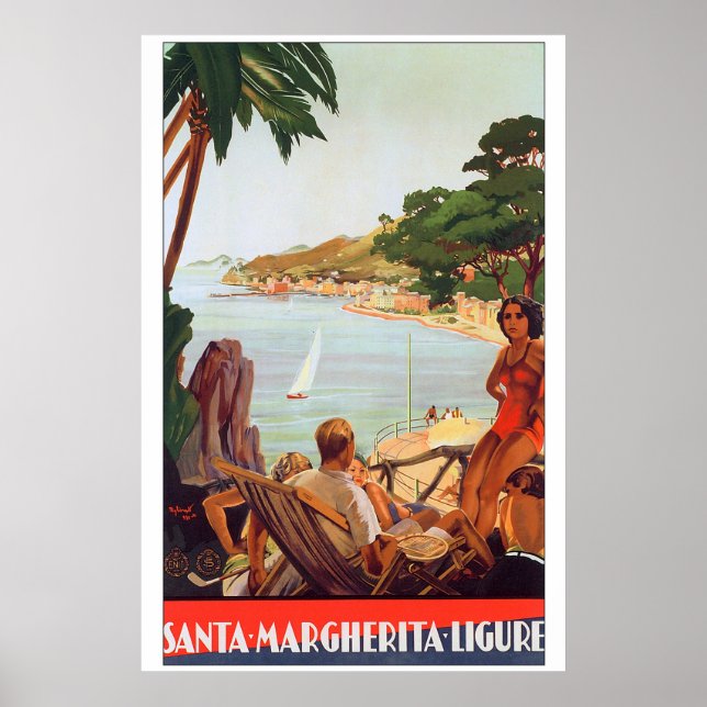 Reisen nach Santa Margherita Ligure Italien Poster (Vorne)
