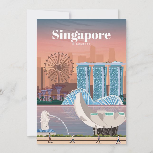 Reisen nach Singapur Dankeskarte (Vorderseite)