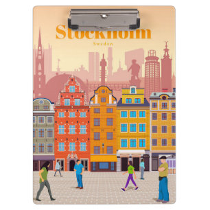 Reisen nach Stockholm Klemmbrett