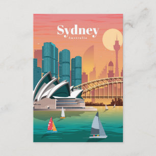 Reisen nach Sydney Australien Begleitkarte