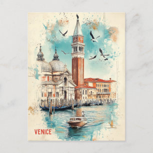 Reisen nach Venedig Italien Postkarte