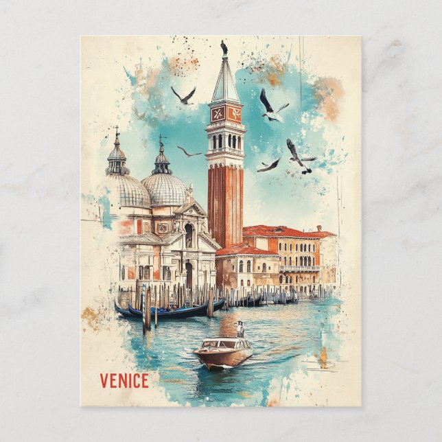 Reisen nach Venedig Italien Postkarte (Vorderseite)