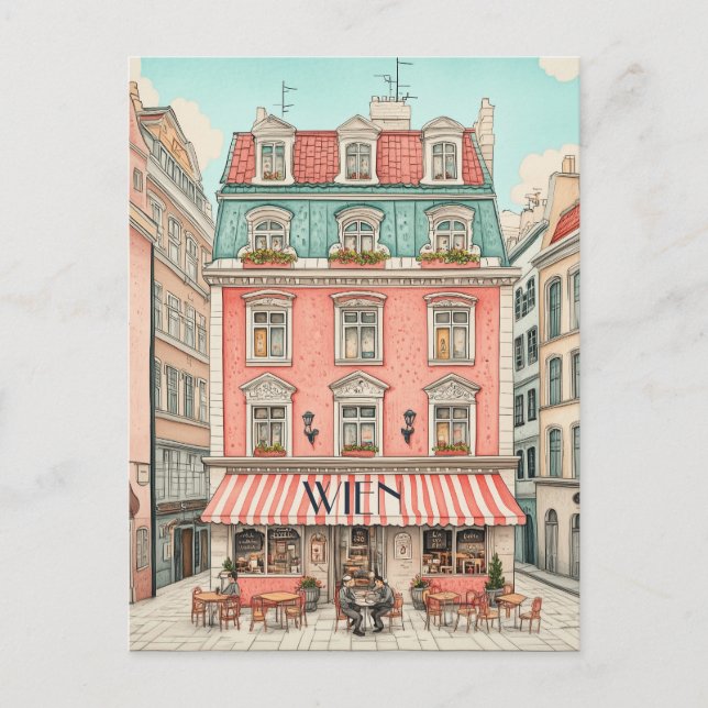 Reisen nach Wien Postkarte (Vorderseite)