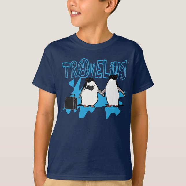 Reisen (Pinguine) T-Shirt (Vorderseite)