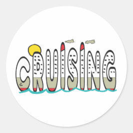 Reisen Runder Aufkleber