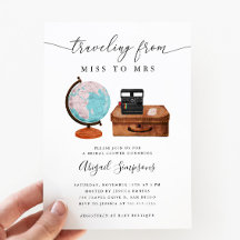 Reisen Sie Brautparty MISS zu MRS.