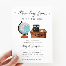 Reisen Sie Brautparty MISS zu MRS. Einladung