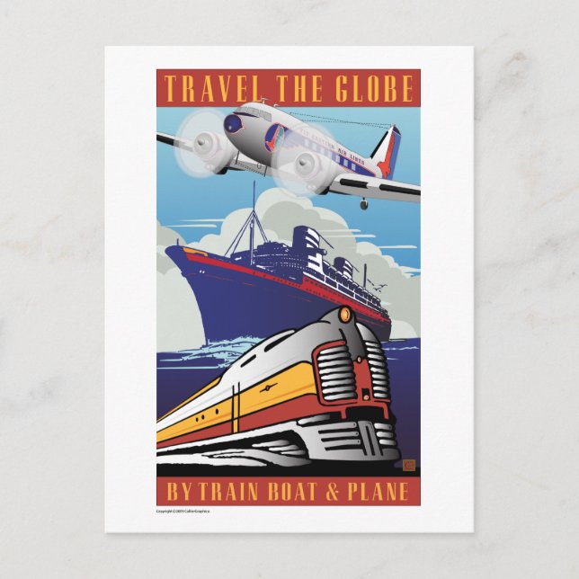 Reisen Sie die Welt Postkarte (Vorderseite)