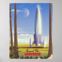 Reisen Sie durch die Universe Retro Space Art.