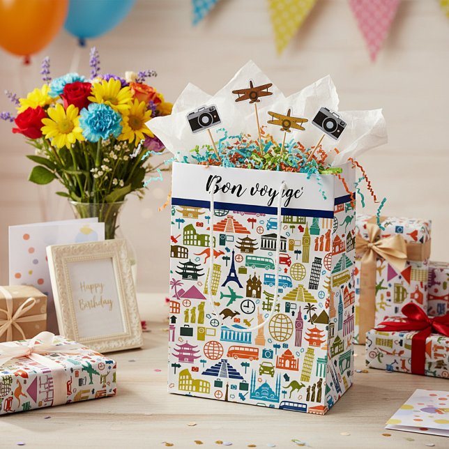 Reisen Sie durch die Welt mit einem mittelgroßen G Mittlere Geschenktüte (Von Creator hochgeladen)