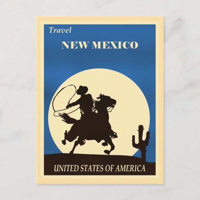 Reisen Sie durch New Mexico Postkarte (Vorderseite)
