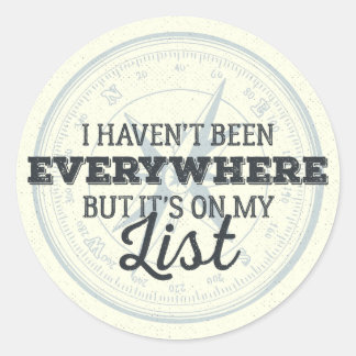 Reisen Sie mehr Kompass-Briefmarke motivierend Zit Runder Aufkleber