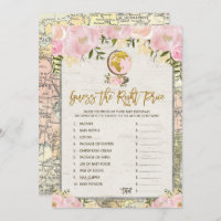 Reisen Sie mit der richtigen Baby Shower Game Card