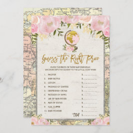 Reisen Sie mit der richtigen Baby Shower Game Card Einladung