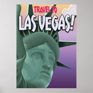 Reisen Sie nach Las Vegas Ferienhaus Poster. Poster