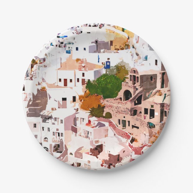 Reisen Sie weit genug, Sie treffen sich selbst Pappteller (Vorderseite)