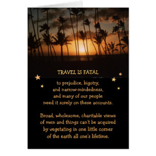 Reisen sind tödlich nach Narrow-Mindness etc.