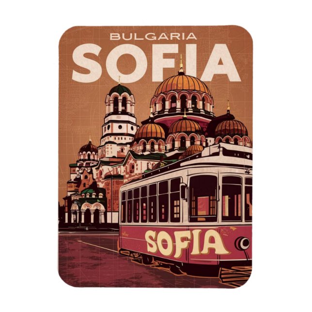 Reisen Sofia, Bulgarien Vintage Geschenke und Ande Magnet (Vertikal)