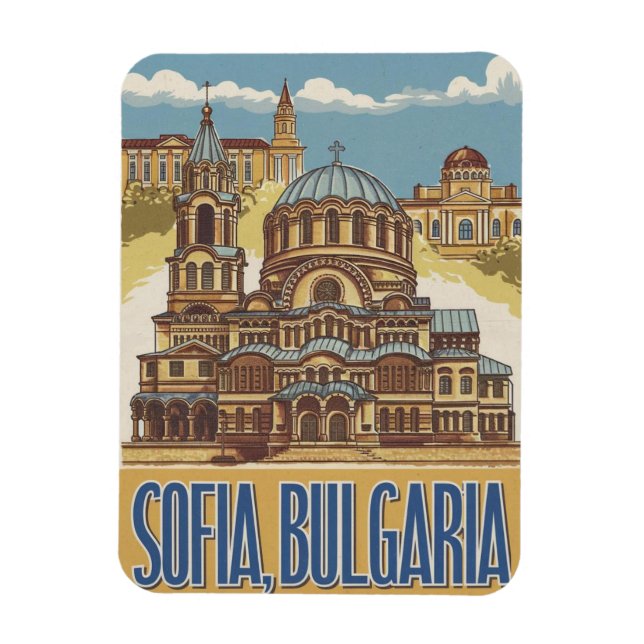 Reisen Sofia, Bulgarien Vintage Geschenke und Ande Magnet (Vertikal)