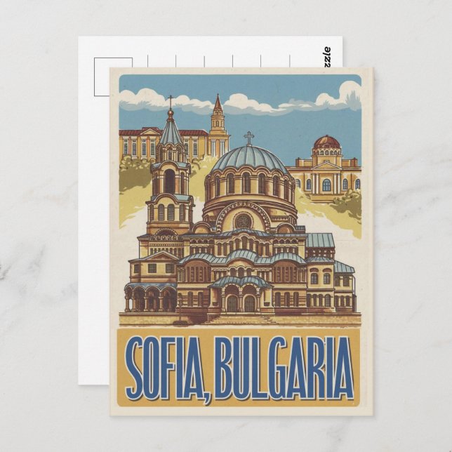 Reisen Sofia, Bulgarien Vintage Geschenke und Ande Postkarte (Vorne/Hinten)