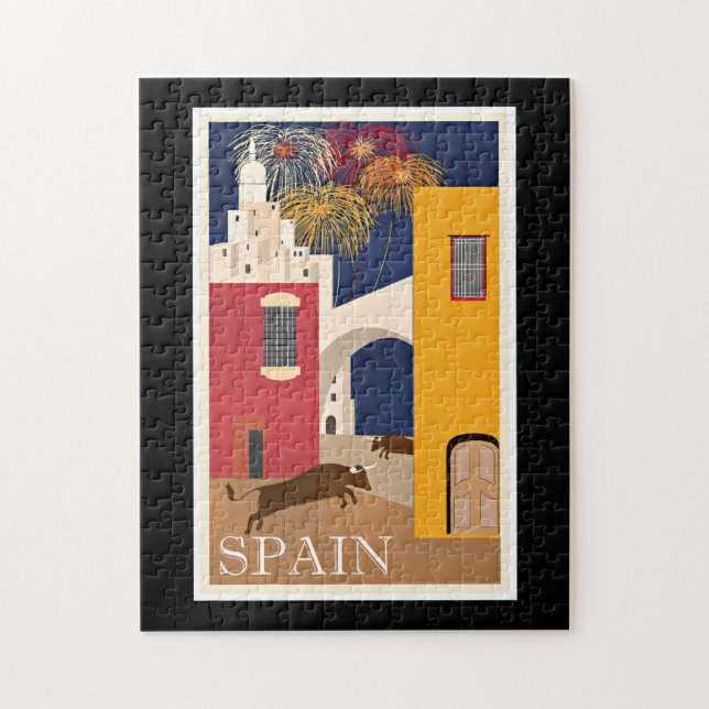 Reisen Spanien Vintag Puzzle (Vertikal)