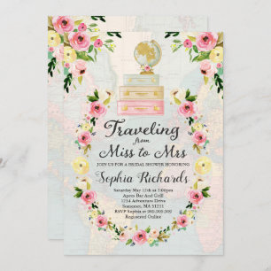 Reisen von Miss nach Brautparty Einladung