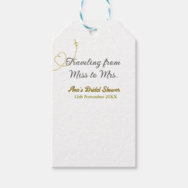 Reisen von Miss zu Brautparty Name hinzufügen Geschenkanhänger