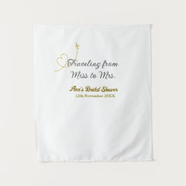 Reisen von Miss zu Brautparty Name hinzufügen Wandteppich