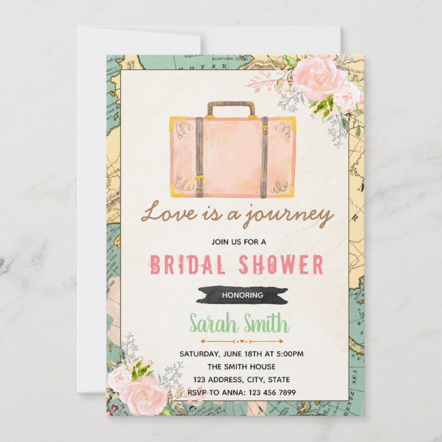 Reisen von Verlust zu Frau invitation Einladung (Vorderseite)