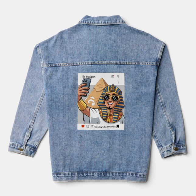 Reisen wie ein Pharao Jeansjacke (Rückseite)