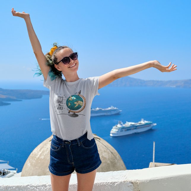 Reisen wir das weltweite grafische Abenteuer T-Shirt (Von Creator hochgeladen)