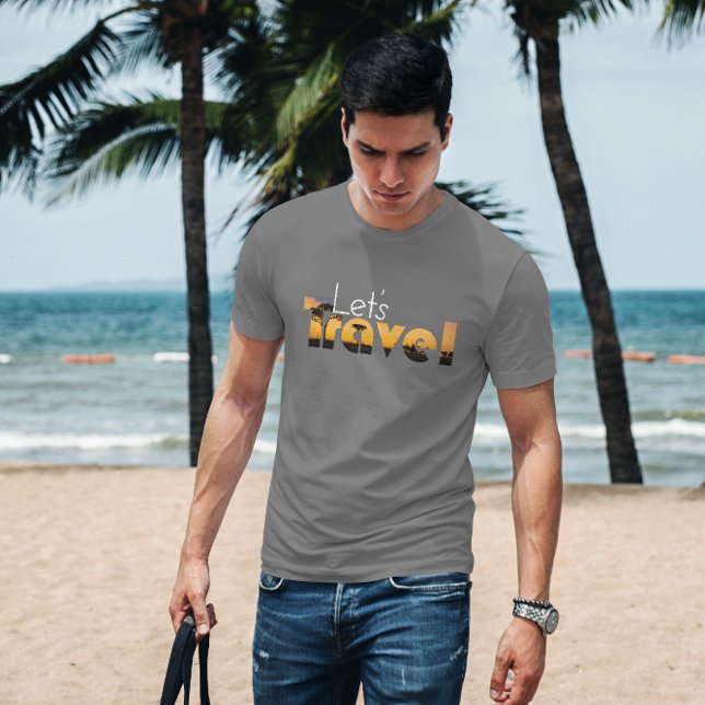 Reisen wir den Typo | T-Shirt für Urlaub | Holiday (Lets Travel Holiday T shirt)