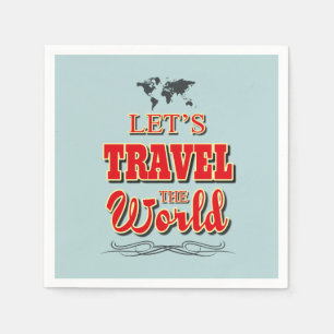 Reisen wir die Welt Serviette