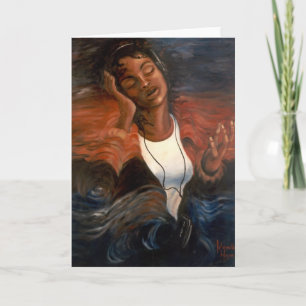 "Reisend ohne bewegende" leere Grußkarte Karte