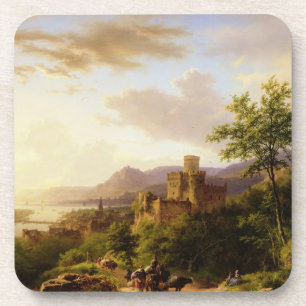 Reisende auf einem Weg in einem umfangreichen Untersetzer