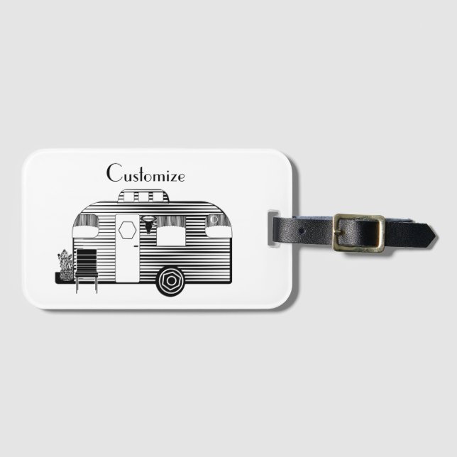 Reisende Camper Caravan Thunder_Cove Gepäckanhänger (Vorderseite (Horizontal))