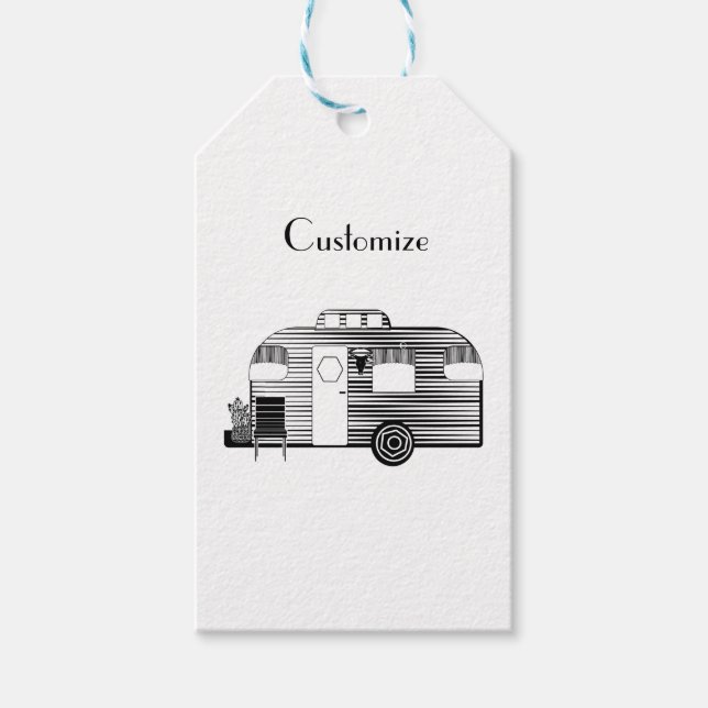 Reisende Camper Caravan Thunder_Cove Geschenkanhänger (Vorderseite)