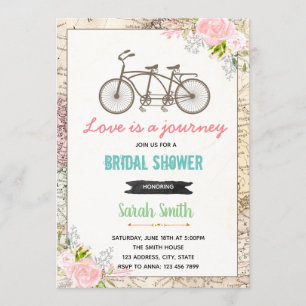Reisende Fahrrad-Brautpartyeinladung Einladung