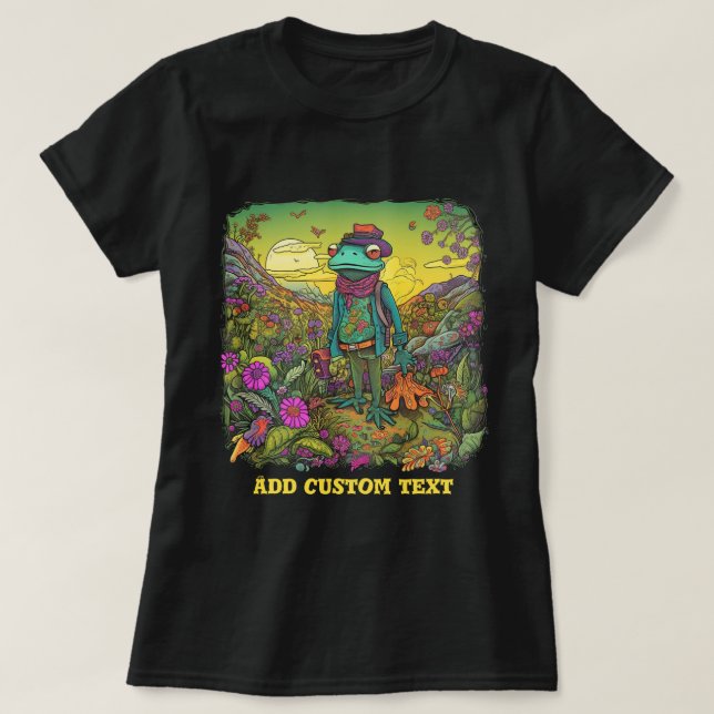 Reisende Frosch Waldtoad, Froschliebhaber T-Shirt (Design vorne)