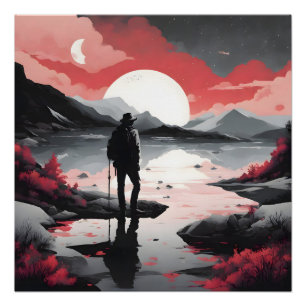 Reisende in der Abenddämmerung Poster