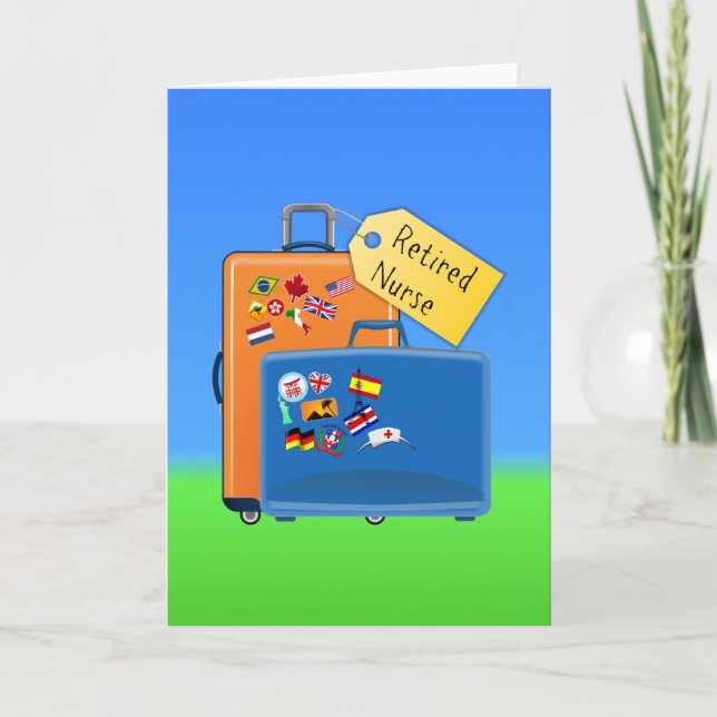 Reisende Krankenschwester, verpackt und bereit zum Karte (Vorderseite)