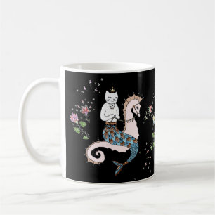 Reisende Meerjungfrau-Katze Kaffeetasse