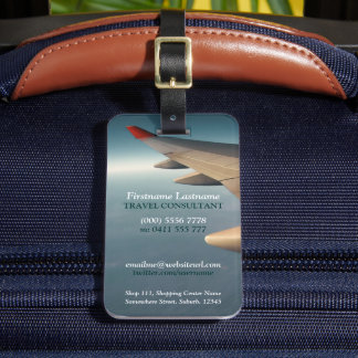 Reisende Reiseberater Flugzeug Wing Gepäckanhänger