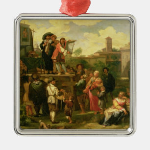 Reisende Schauspieler Silbernes Ornament