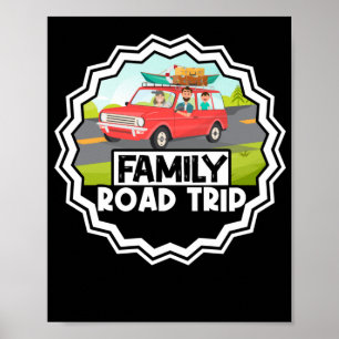 Reisende Straße Reise Familie Matching Urlaub Poster