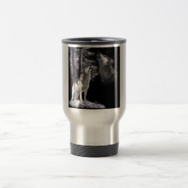 Reisende Tasse mit Heulenwolfszene