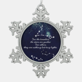 Reisende und Sterne - Schneeflocke Gerahmte Orname Schneeflocken Zinn-Ornament