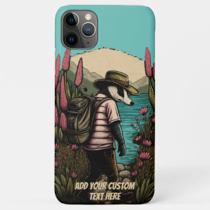 Reisender Dachs im Wildblumen Cottagecore Custom Case-Mate iPhone Hülle