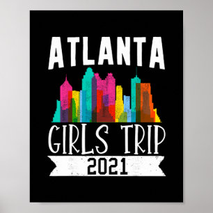 Reisender Flug Urlaub Atlanta Mädchen Reise Wasser Poster
